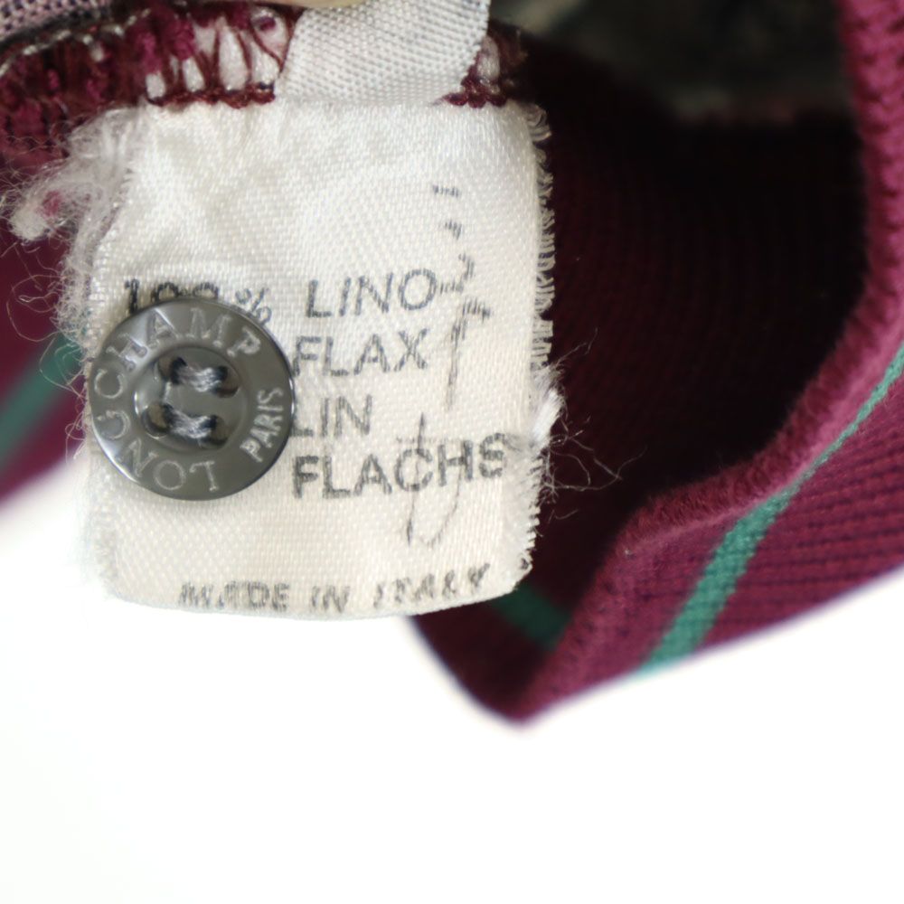 ロンシャン 70s 80s イタリア製 ヴィンテージ チェック柄 半袖 シャツジャケット 50 グレー系 Longchamp メンズ