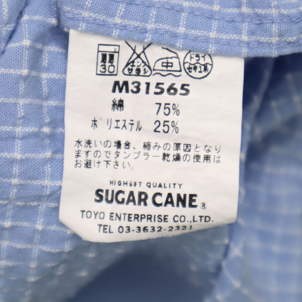 シュガーケーン 東洋エンタープライズ 半袖 チェックシャツ M ブルー系 SUGAR CANE メンズ