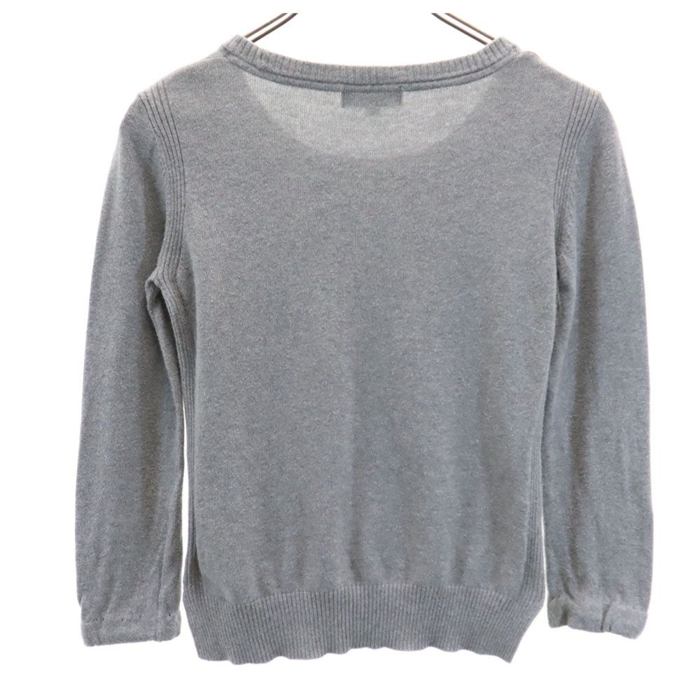BURBERRY BLUE LABEL バーバリーブルーレーベル 三陽商会 長袖 コットン セーター 38 グレー ニット レディース
