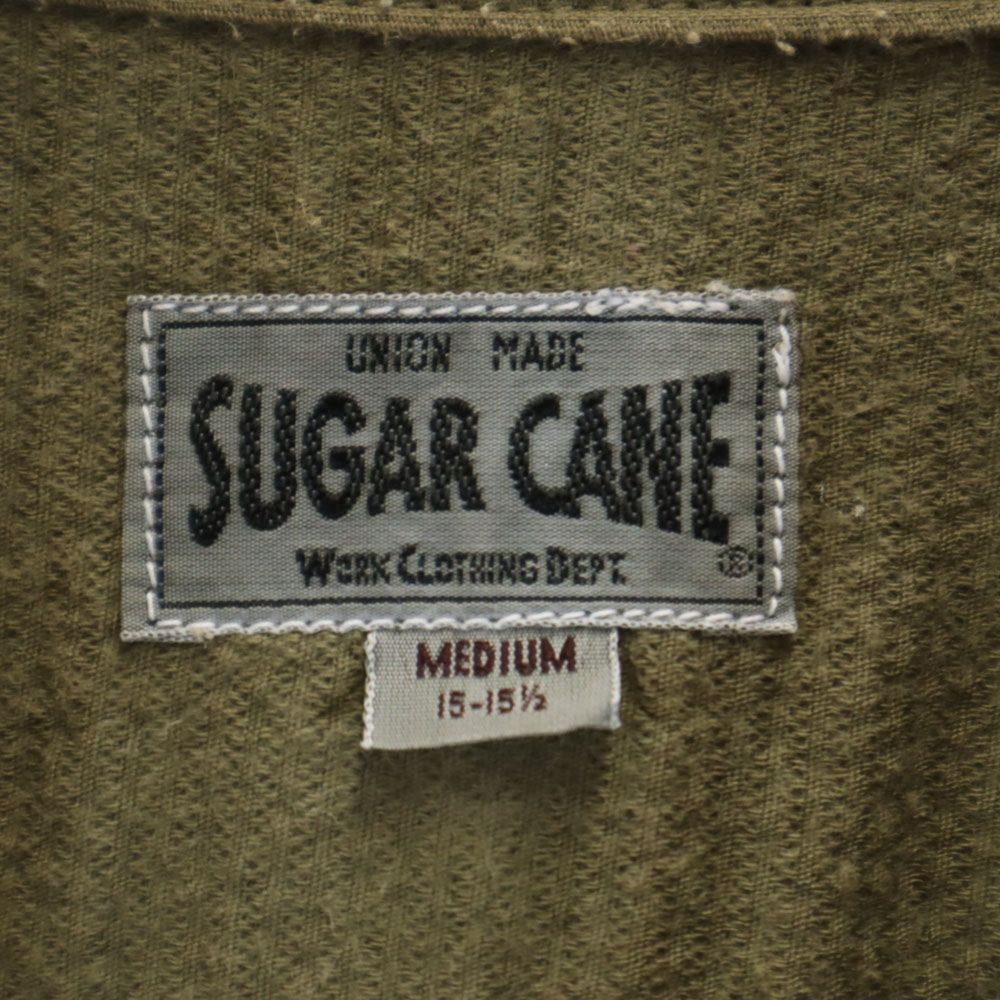 シュガーケーン 半袖 ワークシャツ M カーキ SUGAR CANE M31559 メンズ