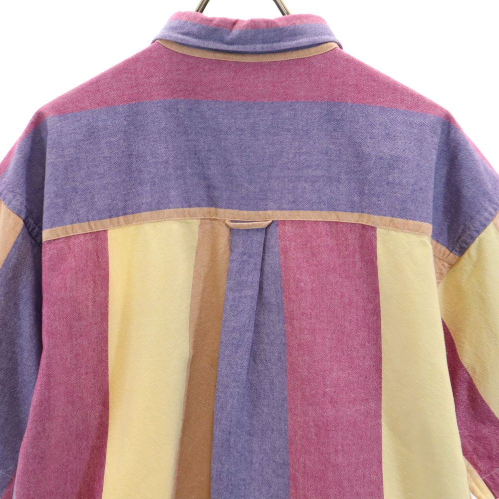 ARROW アロー 90s オールド ストライプ柄 半袖 オックスフォード ボタンダウンシャツ L イエロー 他 メンズ