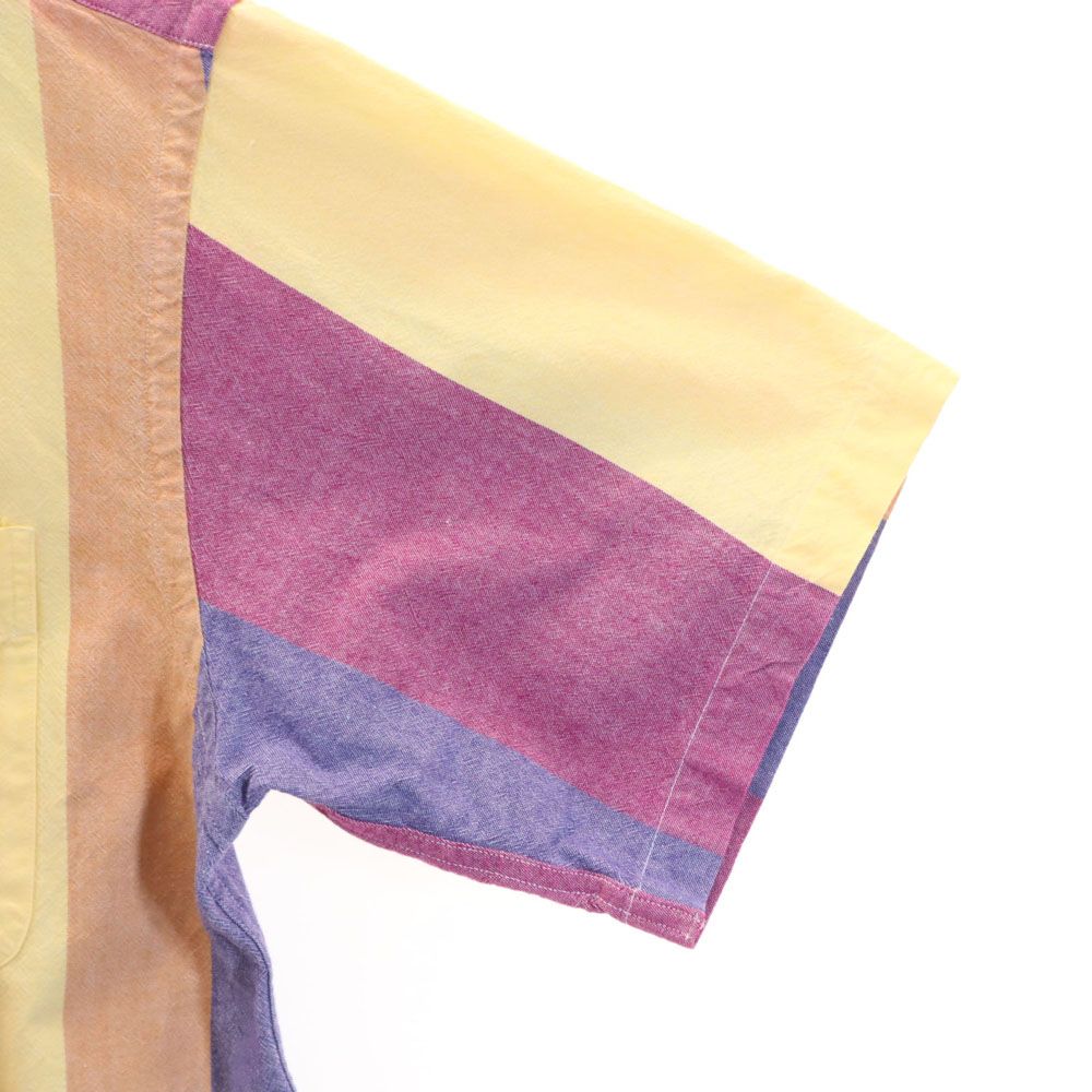 ARROW アロー 90s オールド ストライプ柄 半袖 オックスフォード ボタンダウンシャツ L イエロー 他 メンズ