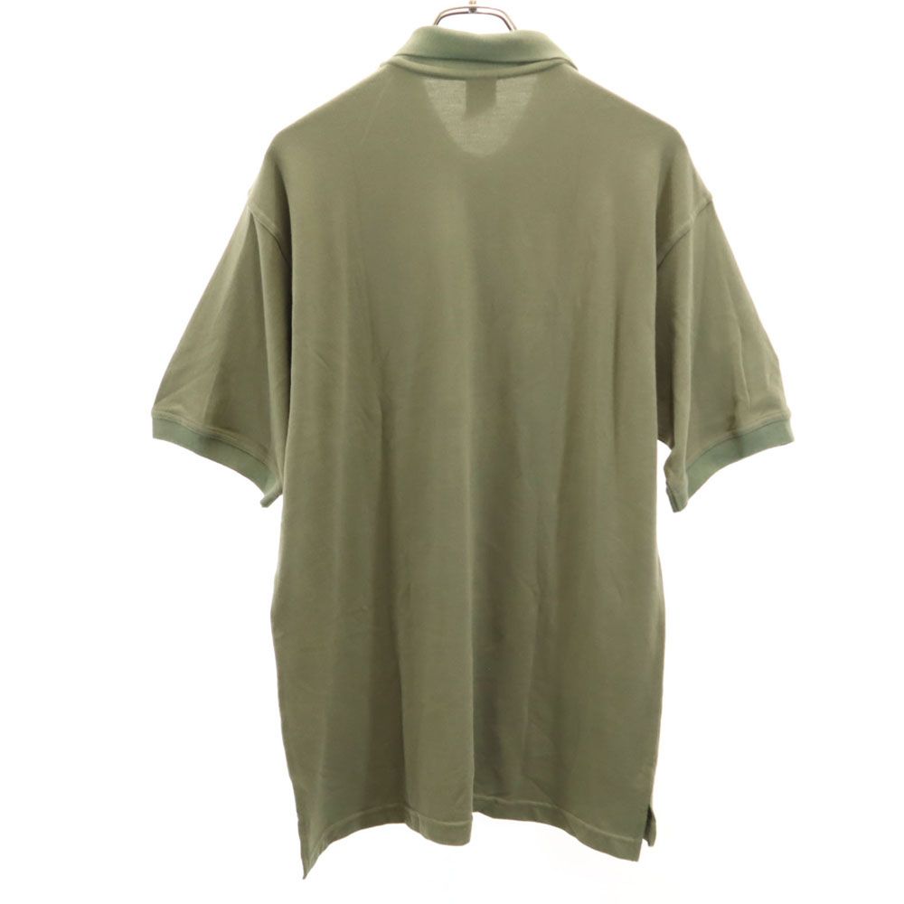 Warner Bros ワーナーブラザーズ 90s オールド 半袖 ポロシャツ M カーキ ルーニーテューンズ ワイリーコヨーテ 鹿の子地 メンズ