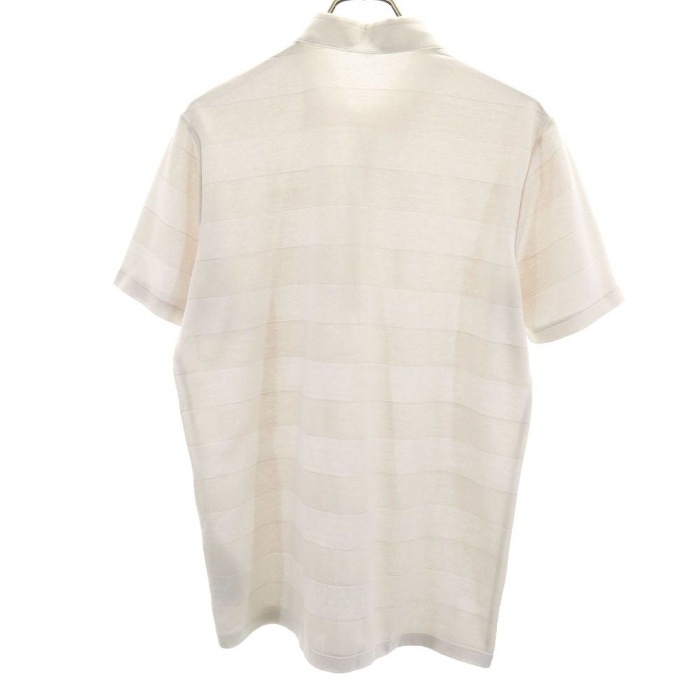 Calvin klein カルバンクライン ゴルフ ボーダー 半袖 ポロシャツ L ベージュ系 golf メンズ