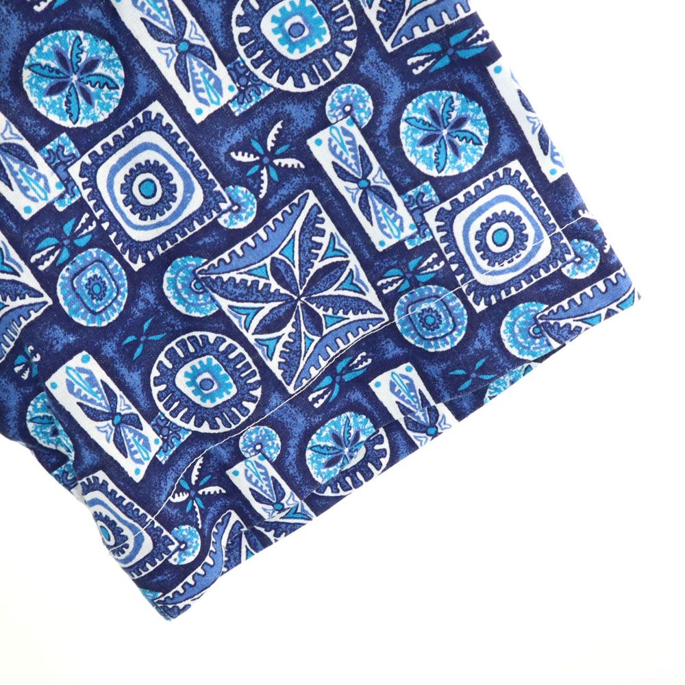 URBANIAK アーバニアック 90s オールド 総柄 半袖 アロハシャツ M ネイビー 他 メンズ