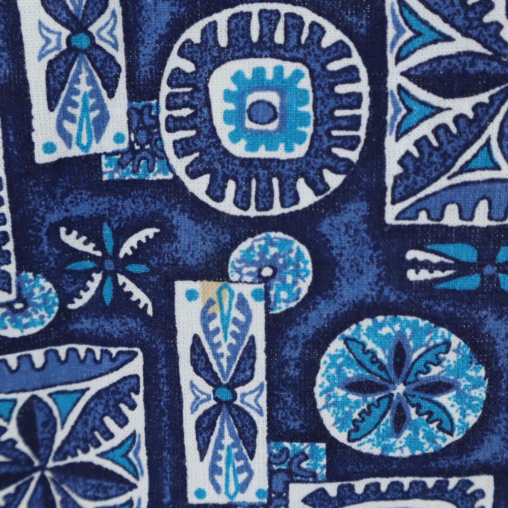 URBANIAK アーバニアック 90s オールド 総柄 半袖 アロハシャツ M ネイビー 他 メンズ