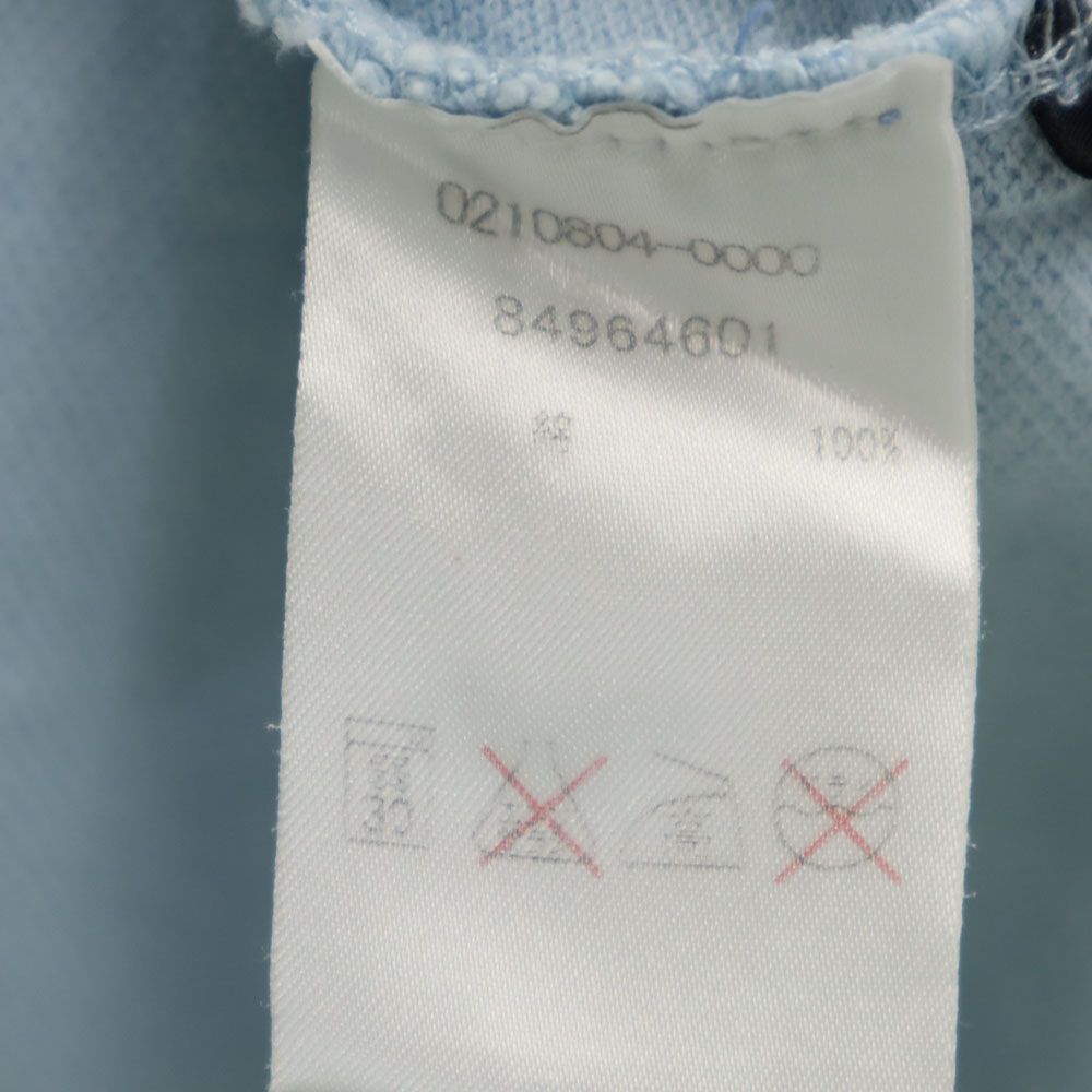 TOMMY HILFIGER トミーヒルフィガー 90s オールド フラッグタグ 半袖 鹿の子 ポロシャツ M ブルーグレー系 メンズ