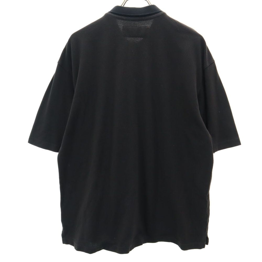 UNIVERSAL OVERALL ユニバーサルオーバーオール 半袖 ポロシャツ M 黒 鹿の子地 メンズ