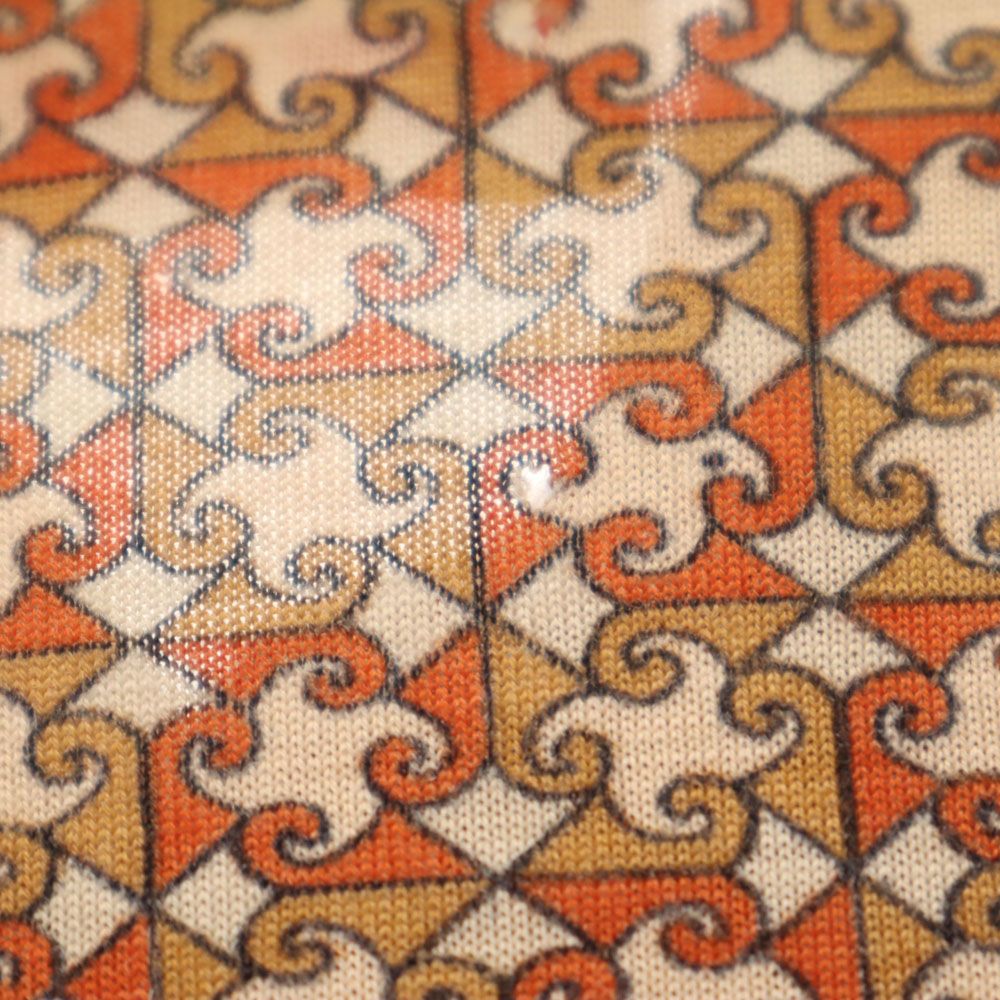 PIER 70s 80s イタリア製 ヴィンテージ 総柄 長袖 シャツ ベージュ系 メンズ