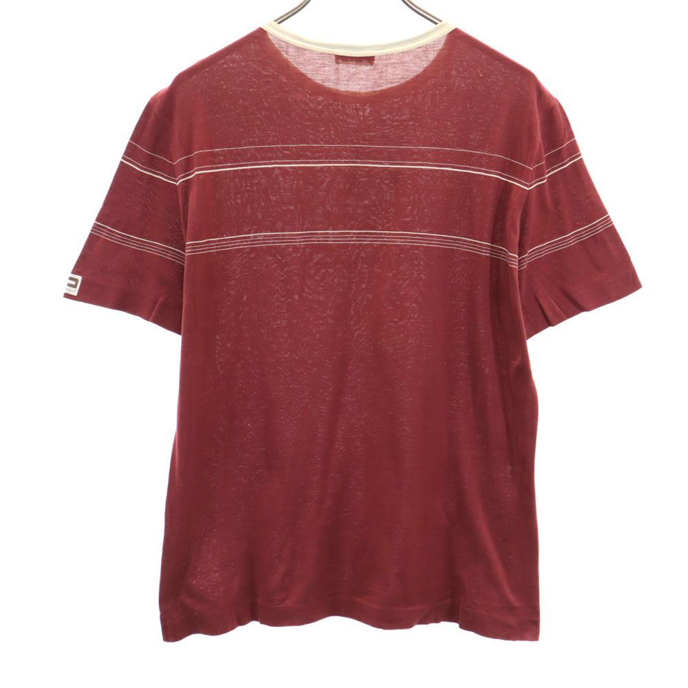 Cagi 80s 90s イタリア製 オールド 半袖 Tシャツ 4 ボルドー メンズ