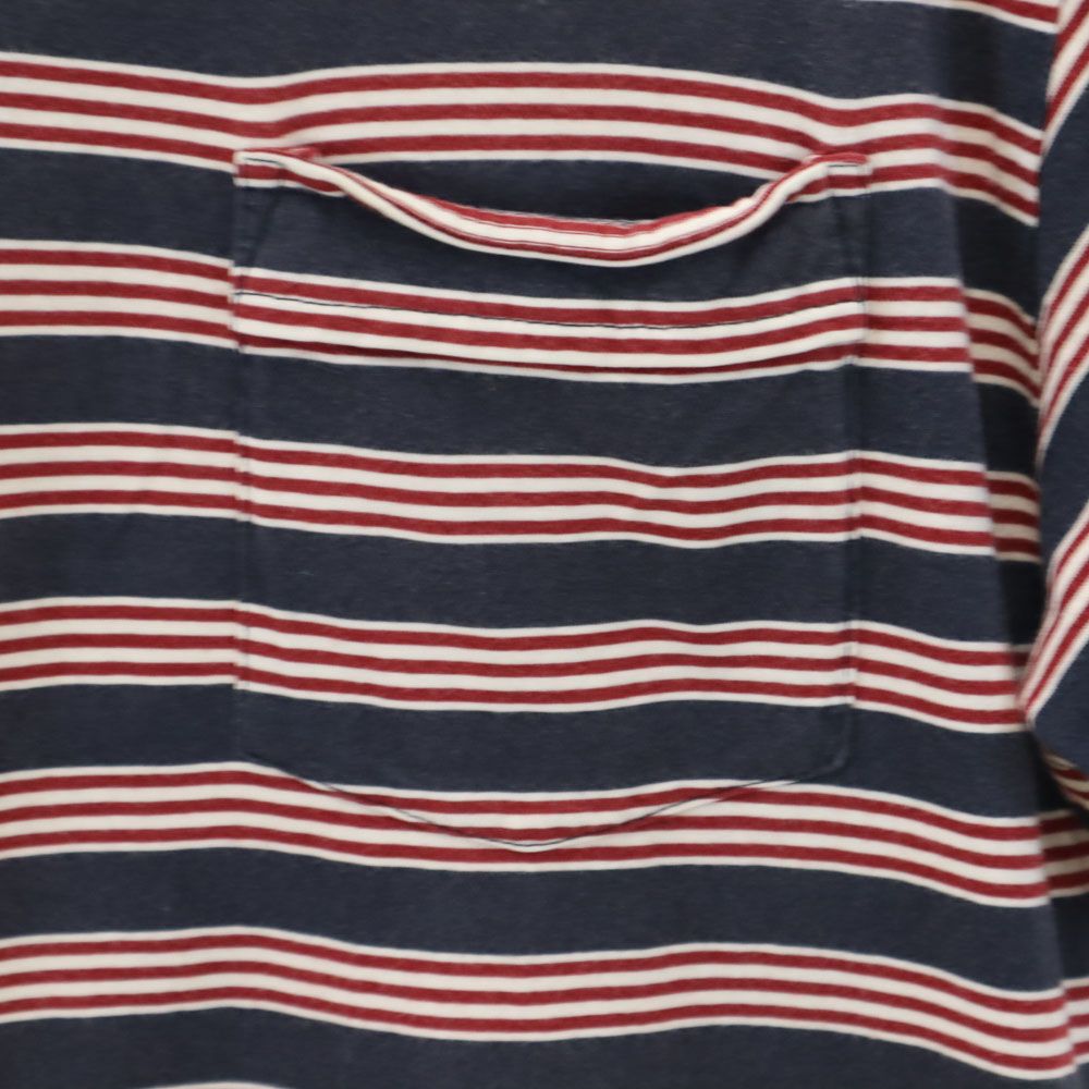 patagonia パタゴニア アウトドア 52775S9 ボーダー柄 半袖 ポロシャツ S ネイビー系 メンズ