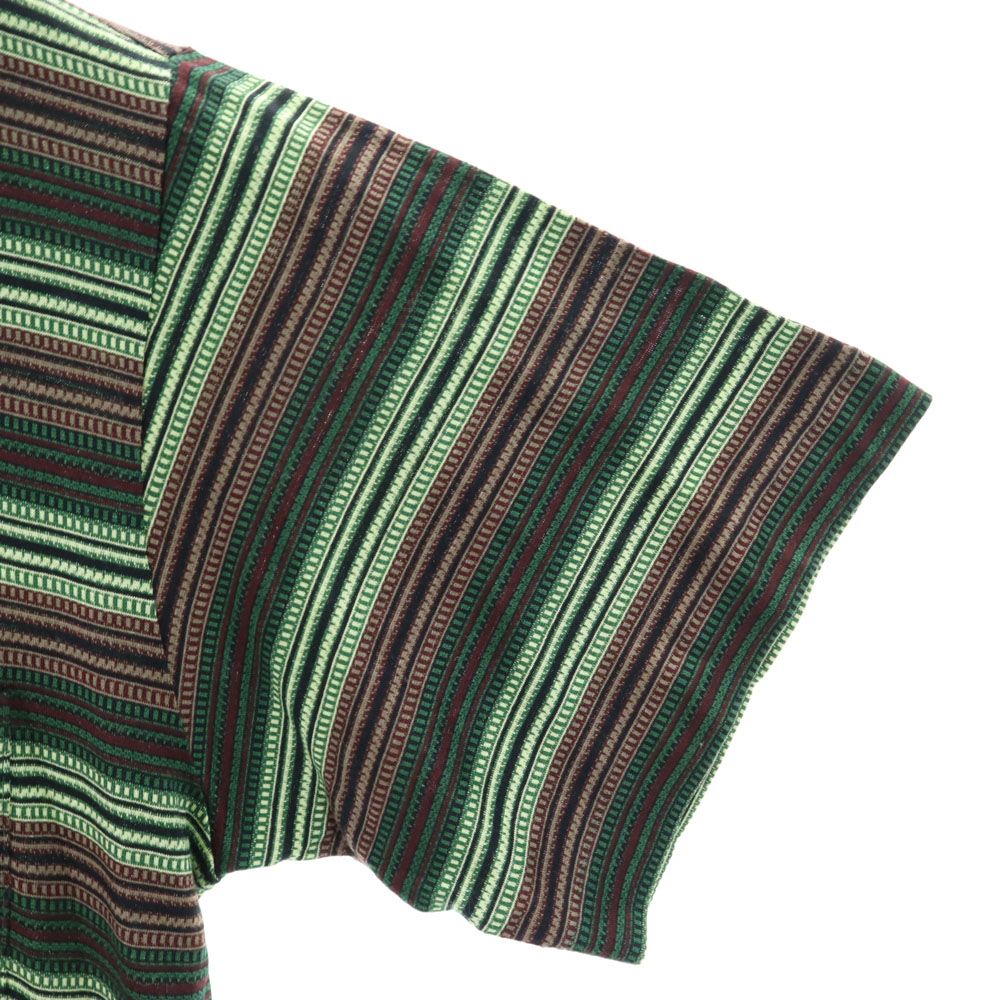 イヴサンローラン 90s オールド ボーダー 半袖 ポロシャツ MA グリーン系 YVES SAINT LAURENT メンズ