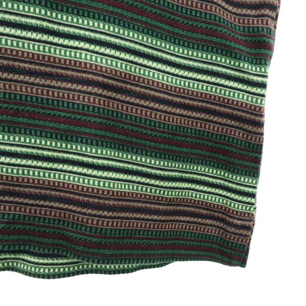 イヴサンローラン 90s オールド ボーダー 半袖 ポロシャツ MA グリーン系 YVES SAINT LAURENT メンズ