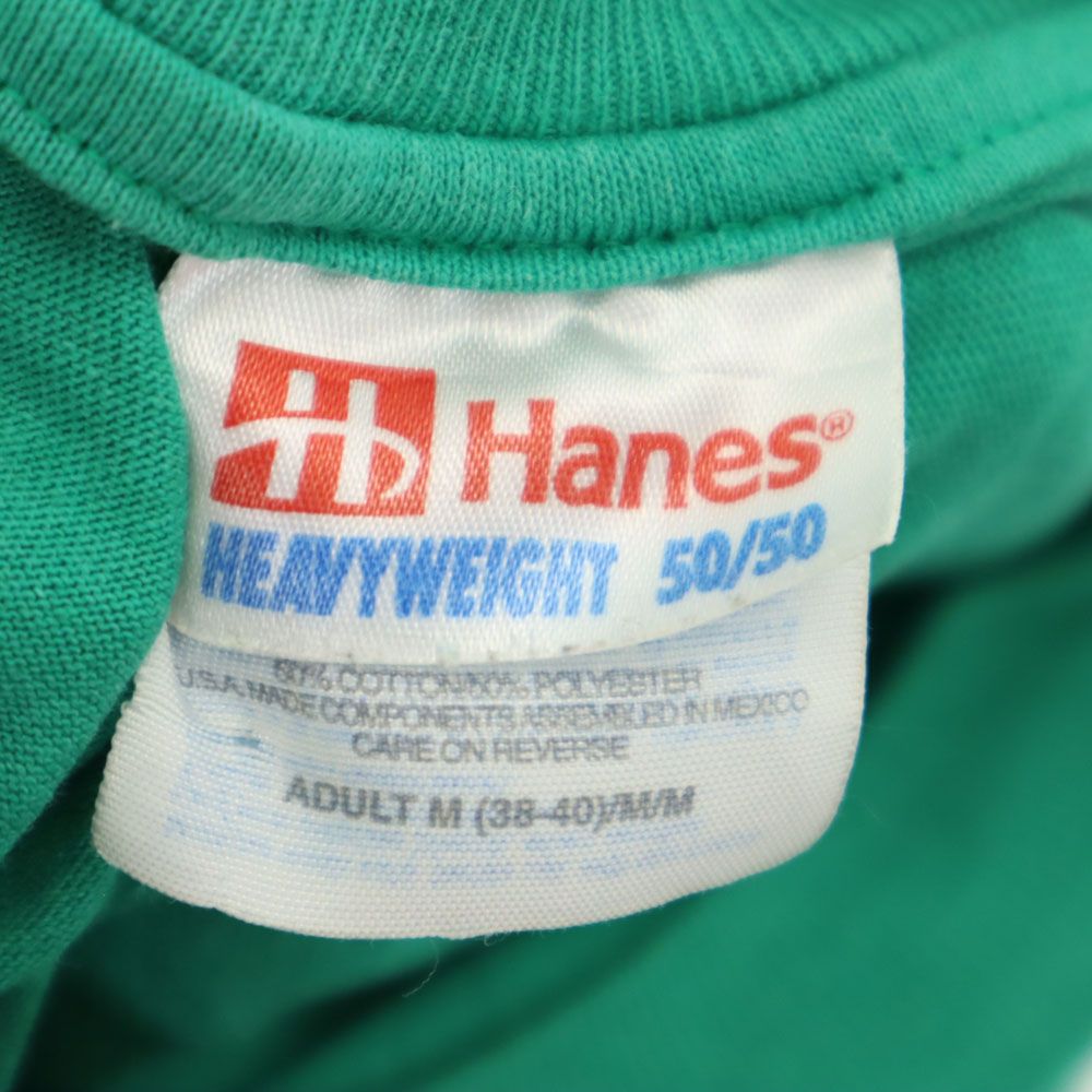 Hanes ヘインズ プリント 半袖 Tシャツ M グリーン系 メンズ