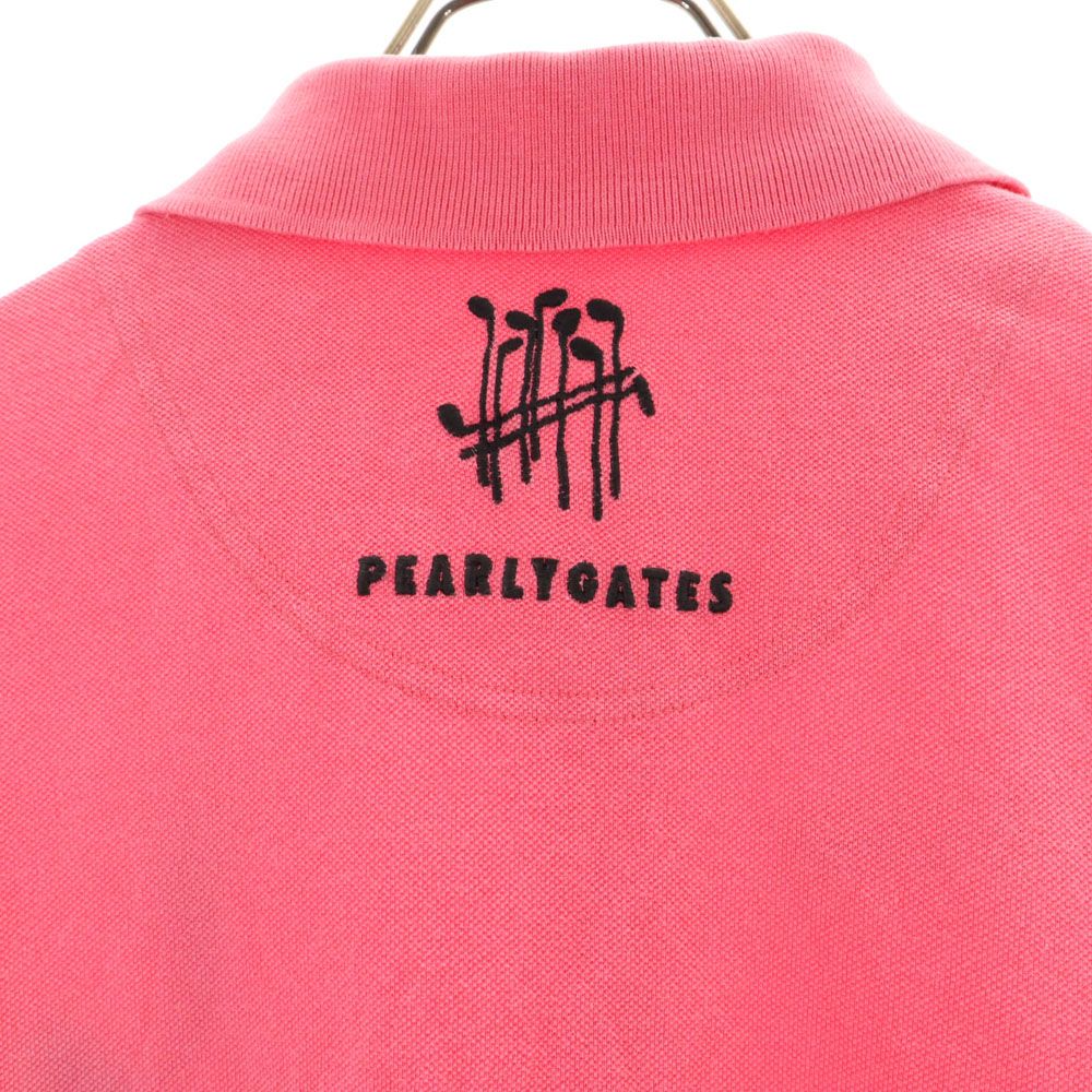 PEARLY GATES パーリーゲイツ ゴルフ 半袖 ポロシャツ 3 ピンク 鹿の子地 メンズ