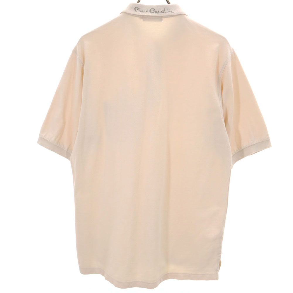 Pierre Cardin ピエールカルダン 半袖 鹿の子 ポロシャツ L ペールオレンジ メンズ