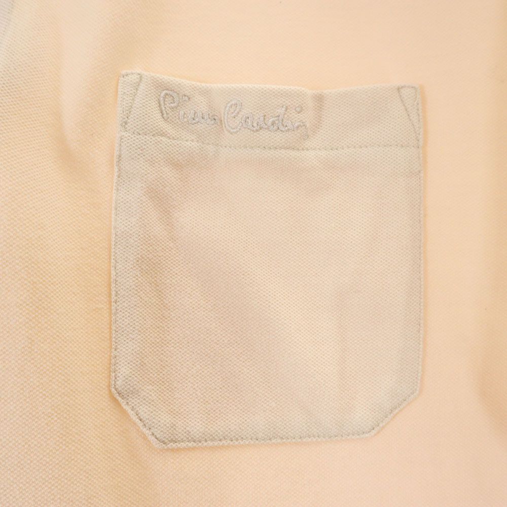 Pierre Cardin ピエールカルダン 半袖 鹿の子 ポロシャツ L ペールオレンジ メンズ