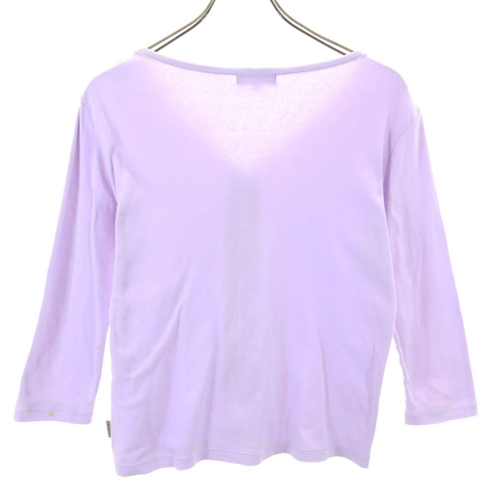 BURBERRY BLUE LABEL バーバリーブルーレーベル 三陽商会 7分袖 スウェット カーディガン M パープル系 レディース