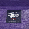 ステューシー 90s USA製 オールド 紺タグ プリント 半袖 Tシャツ L パープル STUSSY メンズ