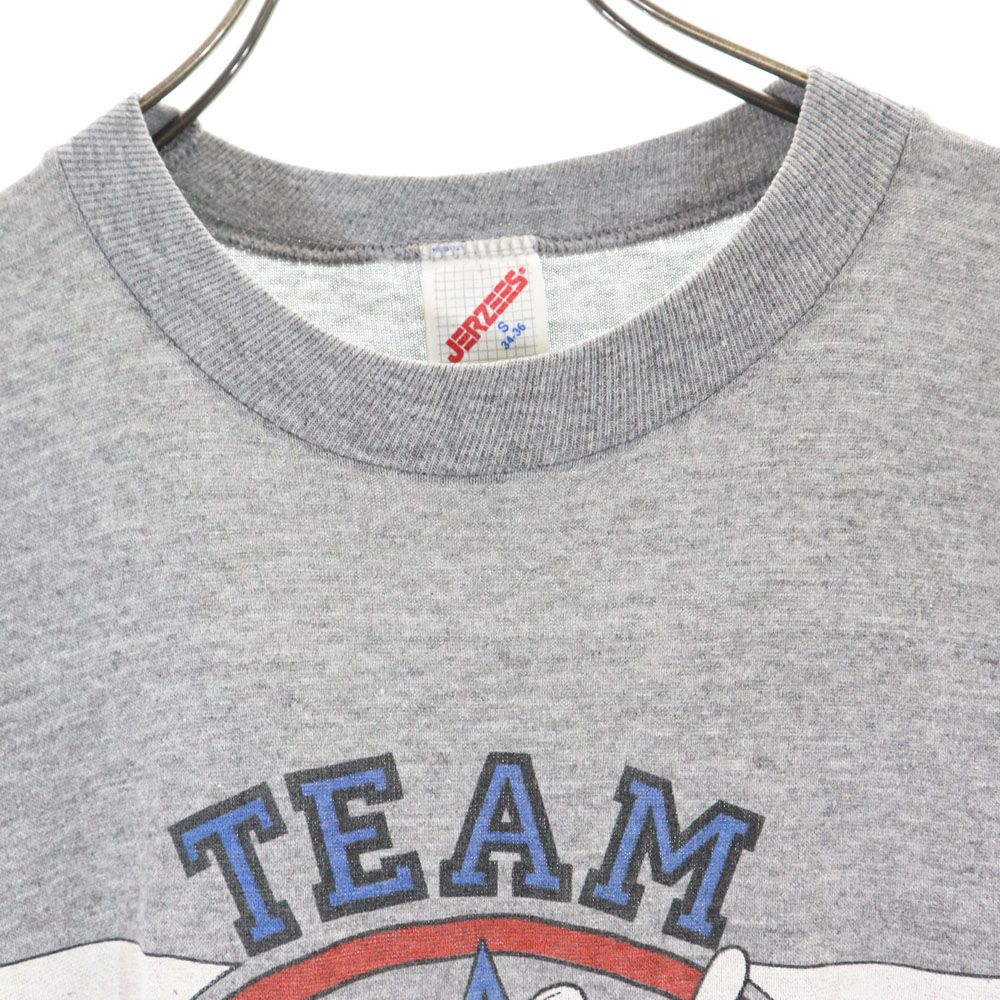 JERZEES ジャージーズ 90s USA製 オールド ミッキーマウスプリント 半袖 Tシャツ S グレー系 メンズ