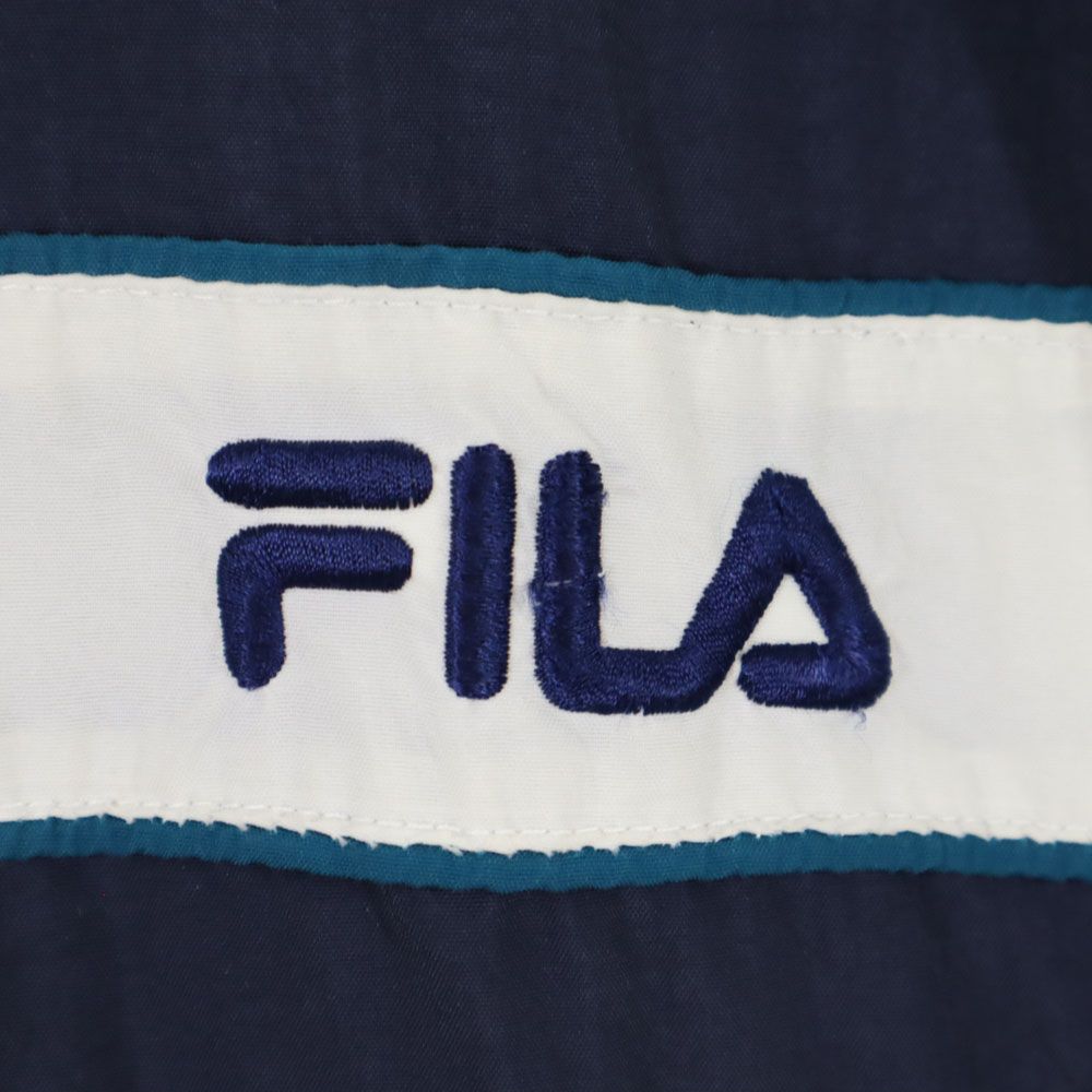 FILA フィラ 90s オールド ナイロンジャケット L ネイビー メンズ
