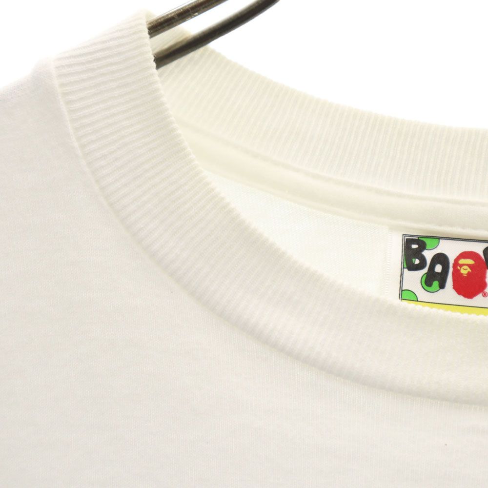 ベイプ 日本製 プリント 半袖 Tシャツ S ホワイト BAPE A BATHING APE メンズ