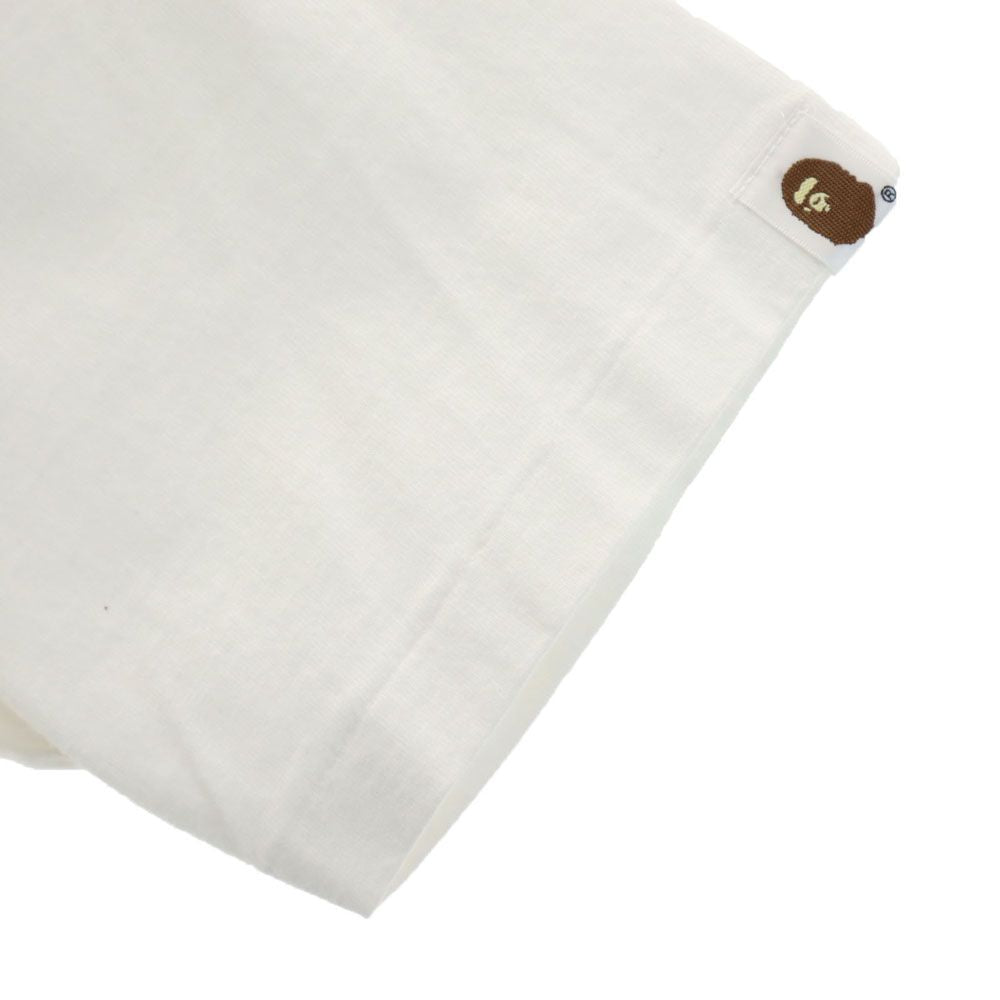 ベイプ 日本製 プリント 半袖 Tシャツ S ホワイト BAPE A BATHING APE メンズ