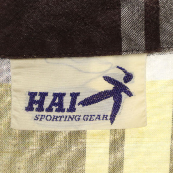 ハイスポーティングギア 80s イッセイミヤケ ヴィンテージ 半袖 チェックシャツ M イエロー系 HAI SPORTING GEAR メンズ