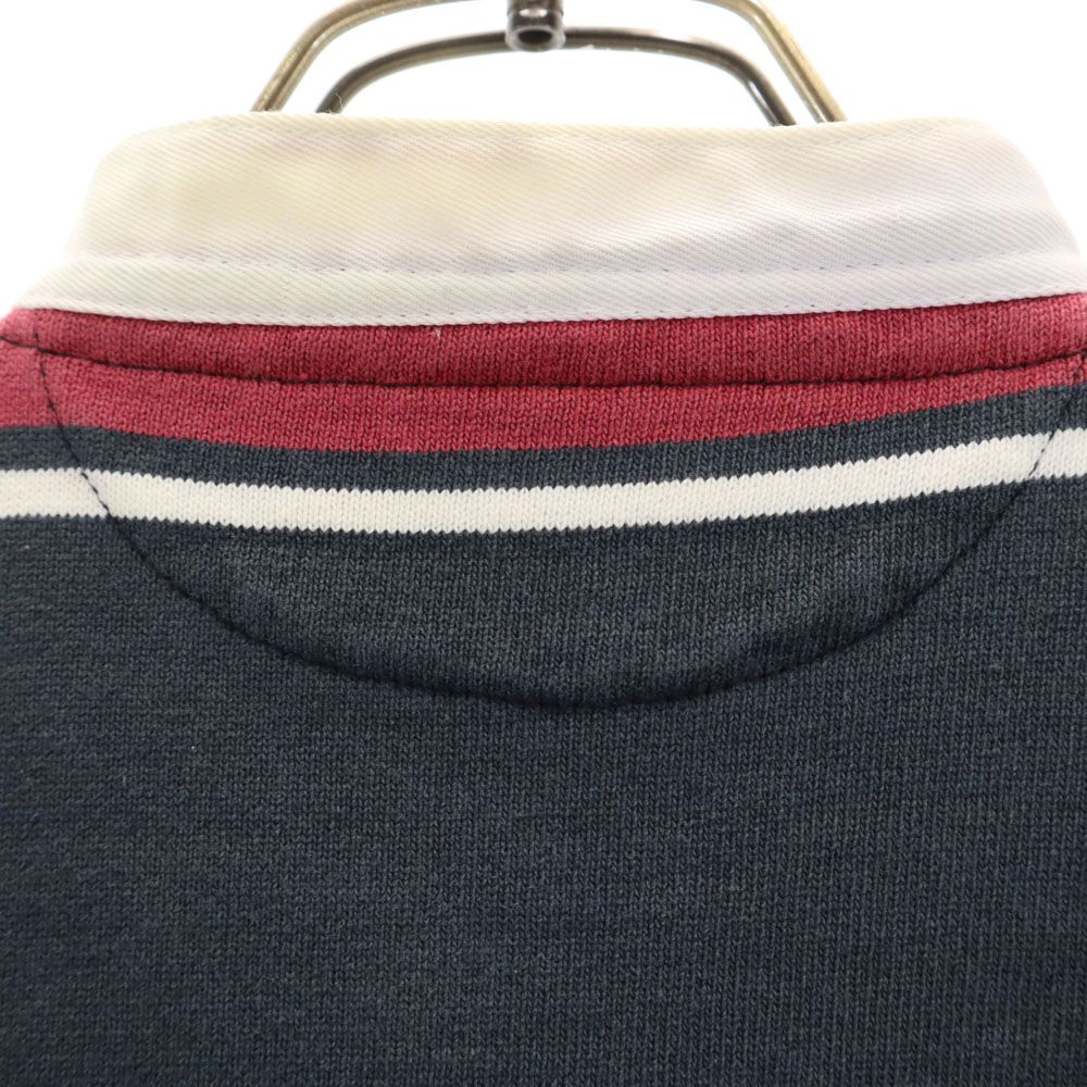 バーバリアン ボーダー 半袖 ラガーシャツ M レッド系 Barbarian メンズ