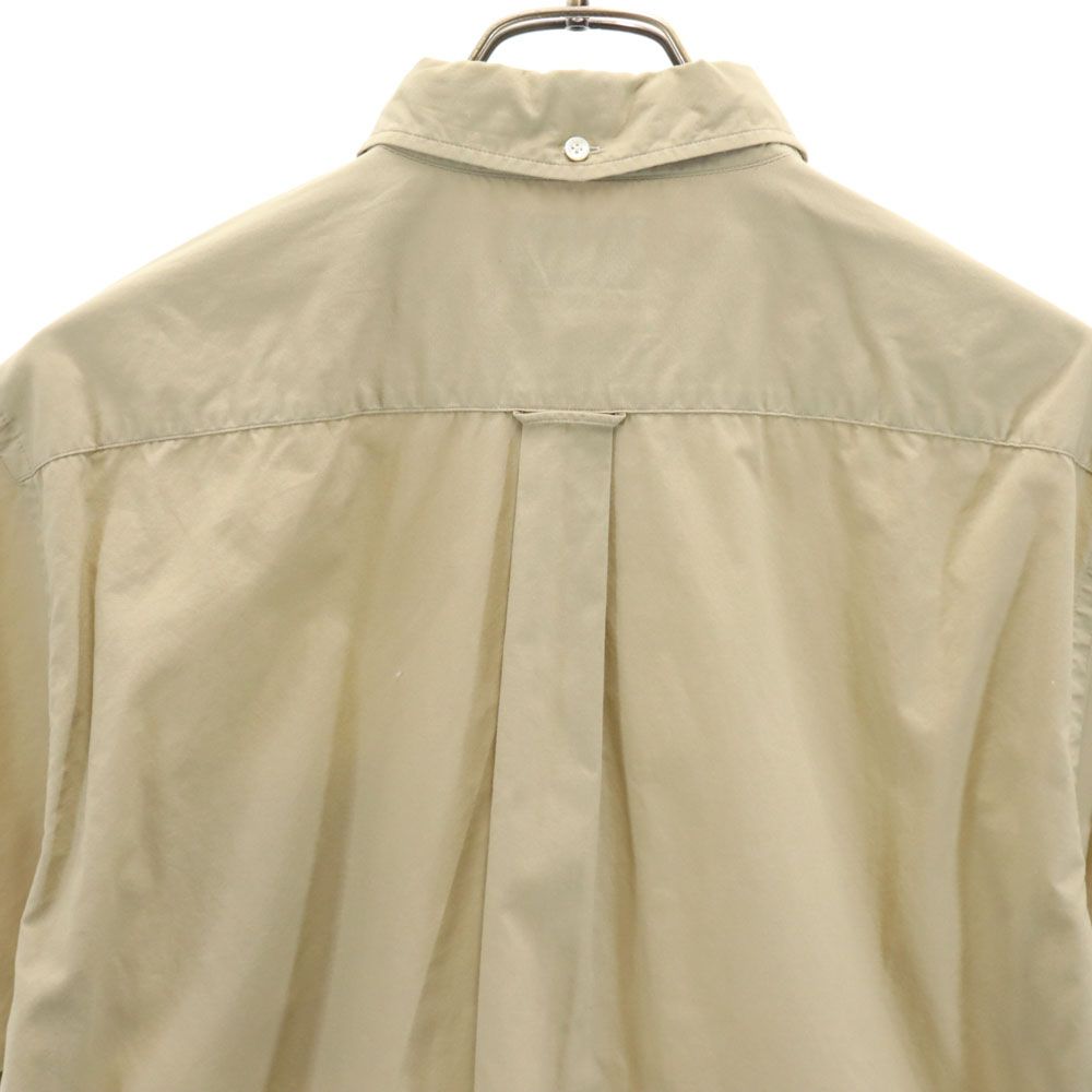 ビームス 日本製 半袖 ボタンダウンシャツ L ベージュ BEAMS メンズ