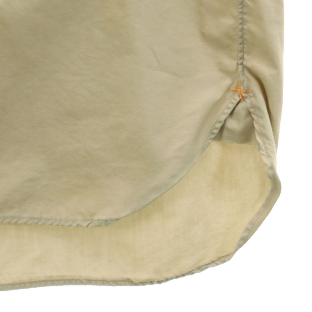 ビームス 日本製 半袖 ボタンダウンシャツ L ベージュ BEAMS メンズ