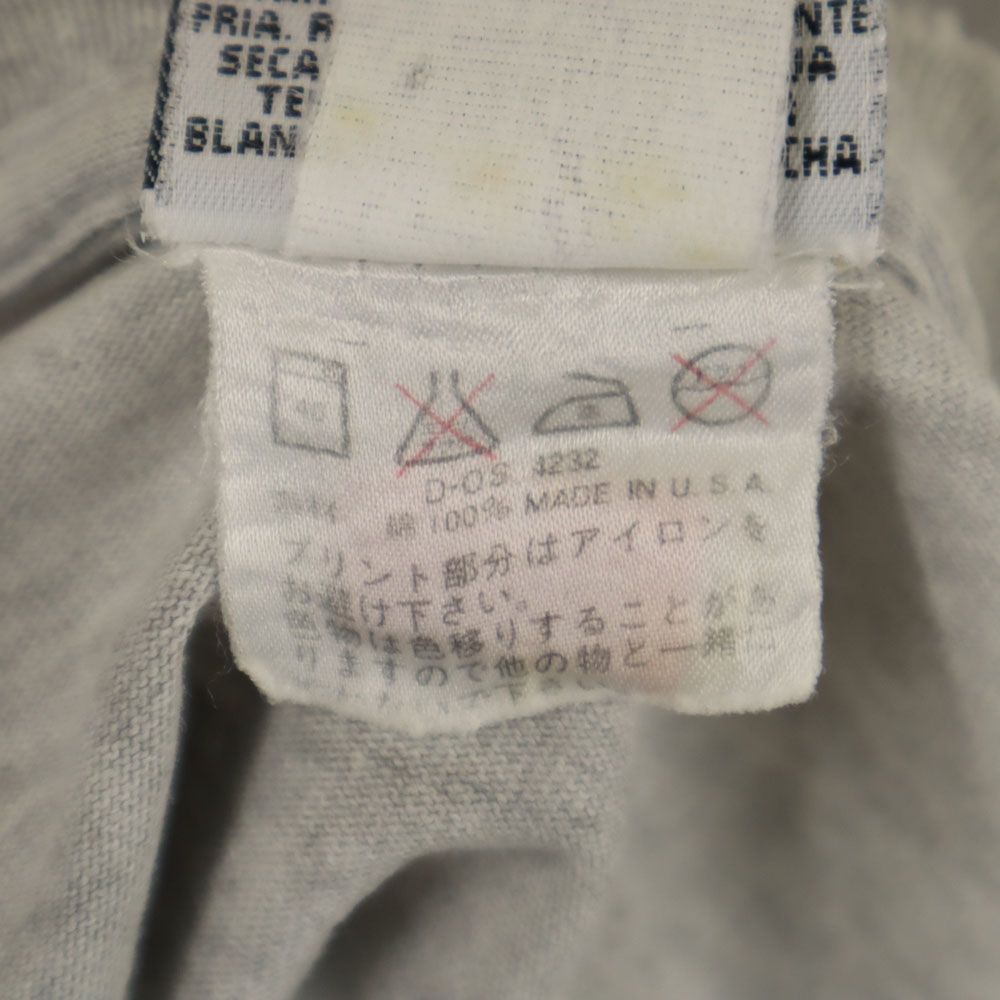 adidas アディダス 90s USA製 オールド トレフォイルロゴ 半袖 Tシャツ M グレー メンズ