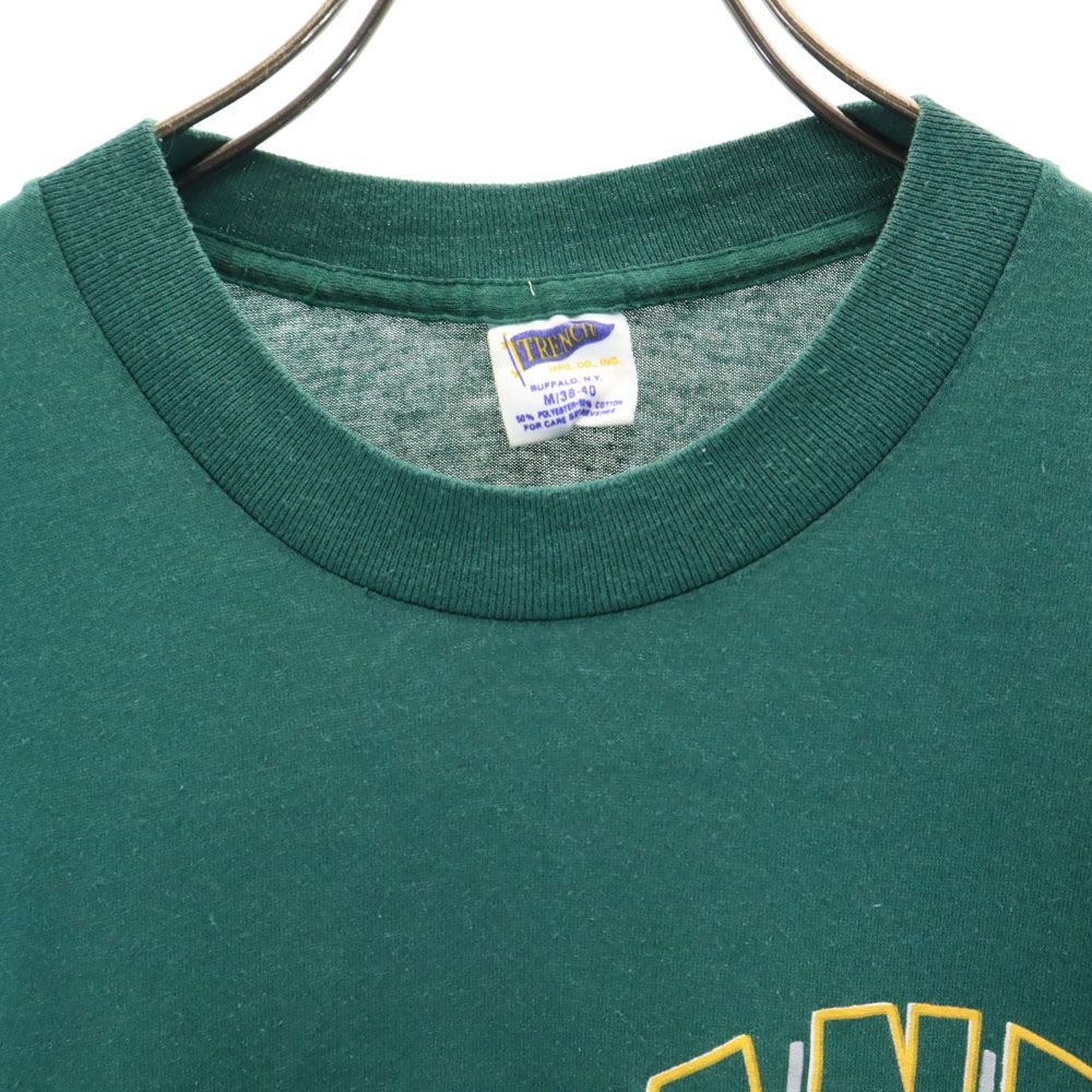 TRENCH トレンチ 80s USA製 ヴィンテージ 半袖 オークランド アスレチックス Tシャツ M グリーン Oakland Athletics メンズ