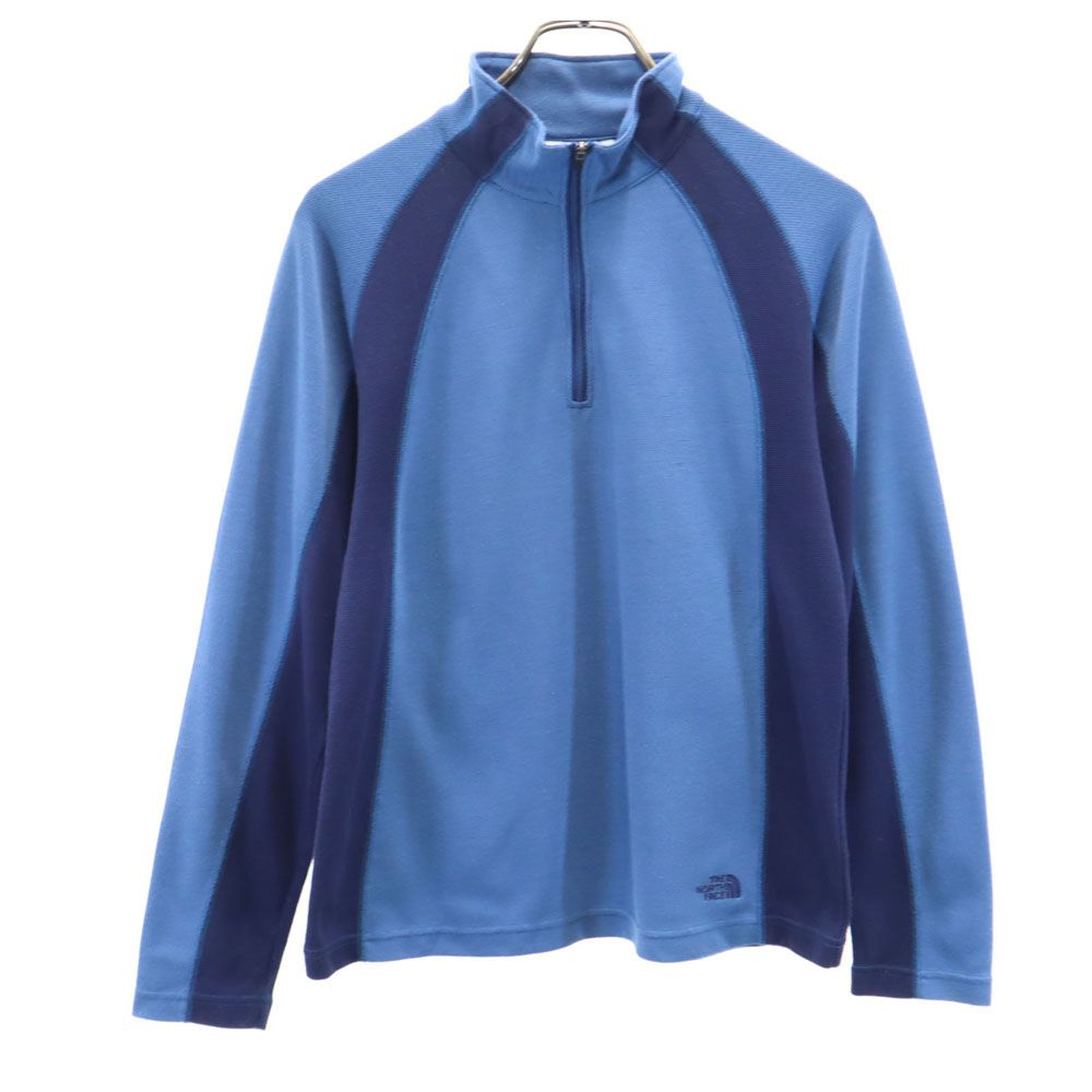 THE NORTH FACE ザノースフェイス NTW30203 長袖 アウトドア ハーフジップ Tシャツ L ブルー系 レディース