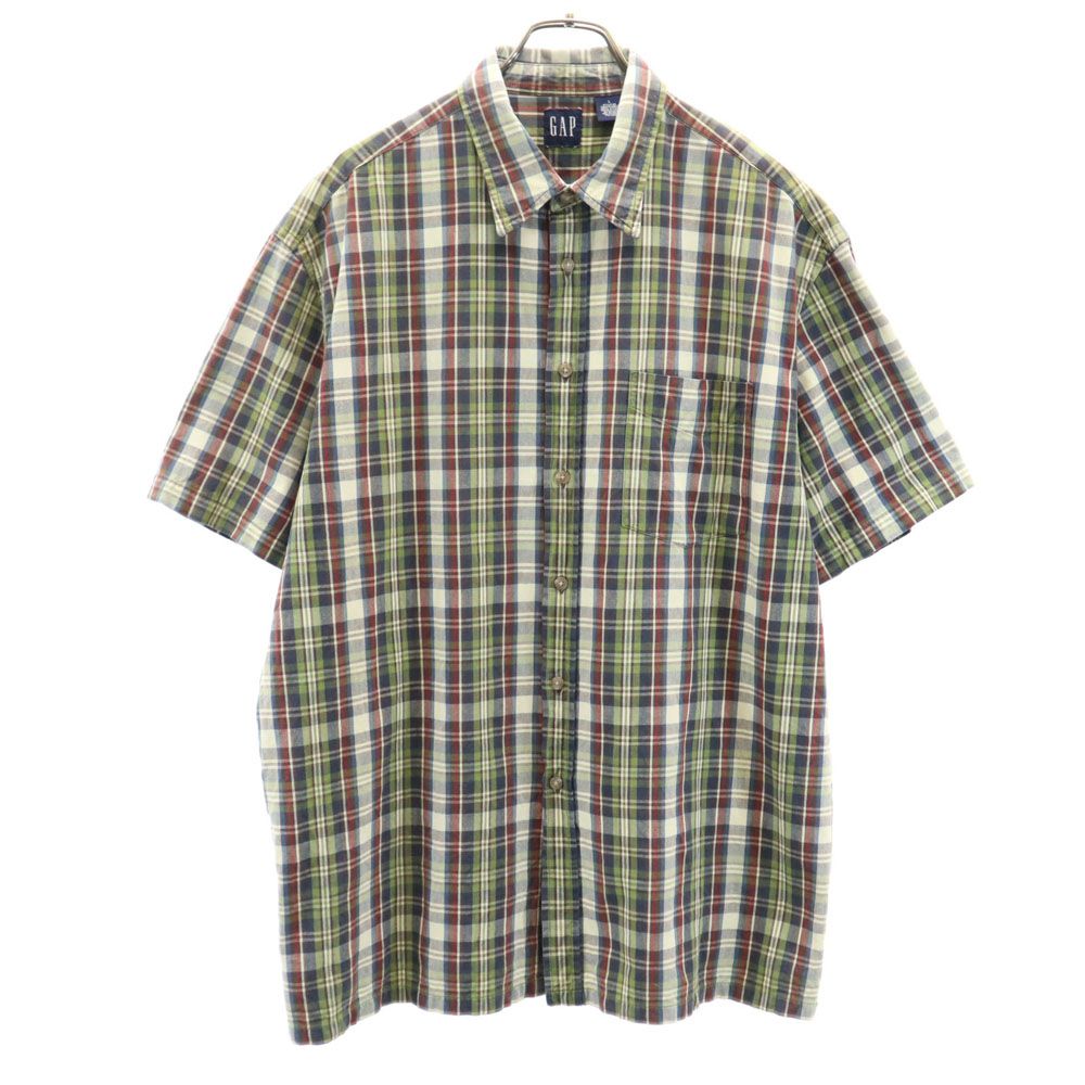 GAP ギャップ 90s オールド チェック柄 半袖 シャツ L メンズ