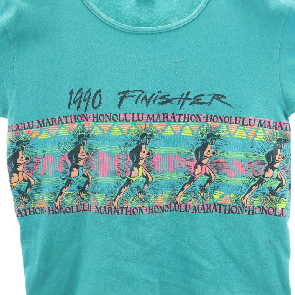 HAPPY SHIRTS 90s USA製 オールド 半袖 Tシャツ M グリーン系 メンズ