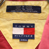 トミーヒルフィガー 90s オールド フラッグタグ 半袖 ボタンダウンシャツ M 赤系 TOMMY HILFIGER メンズ