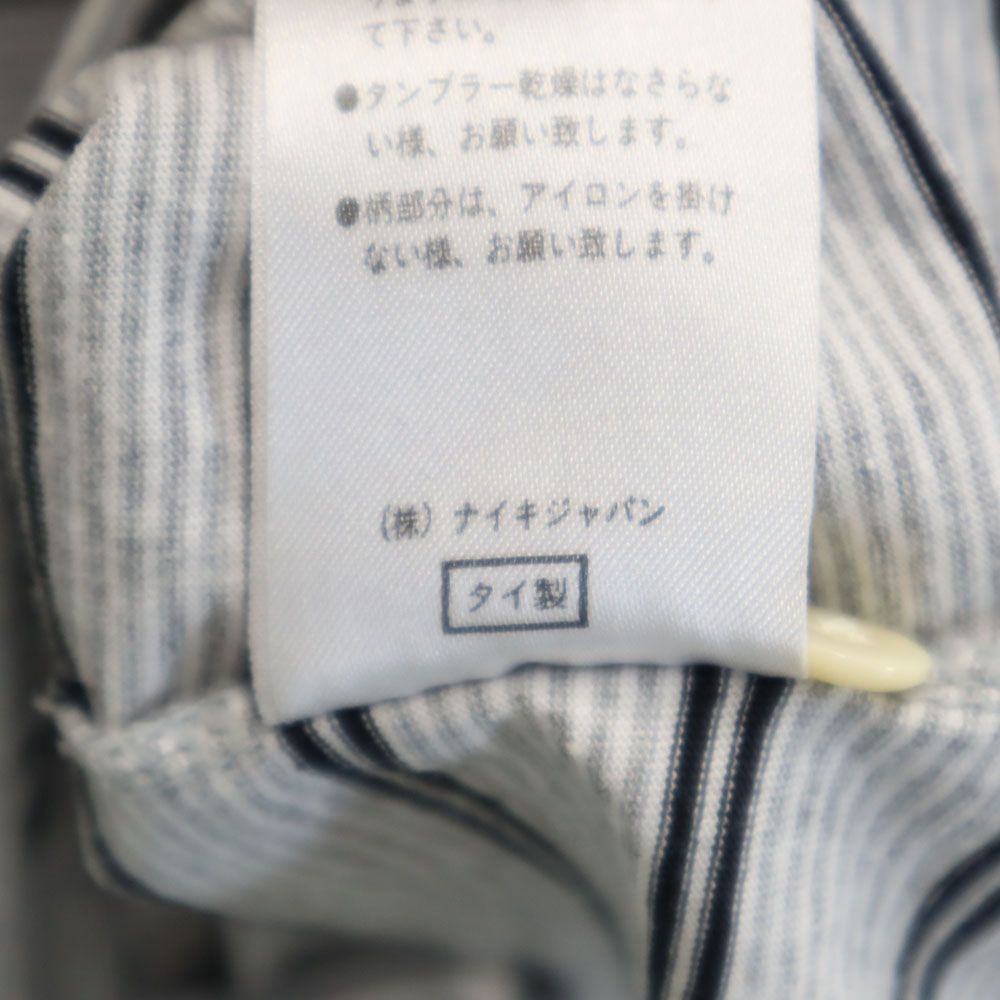 NIKE ナイキ 90s 00s 日本製 白タグ オールド ボーダー柄 半袖 ポロシャツ Ｓ グレー系 メンズ