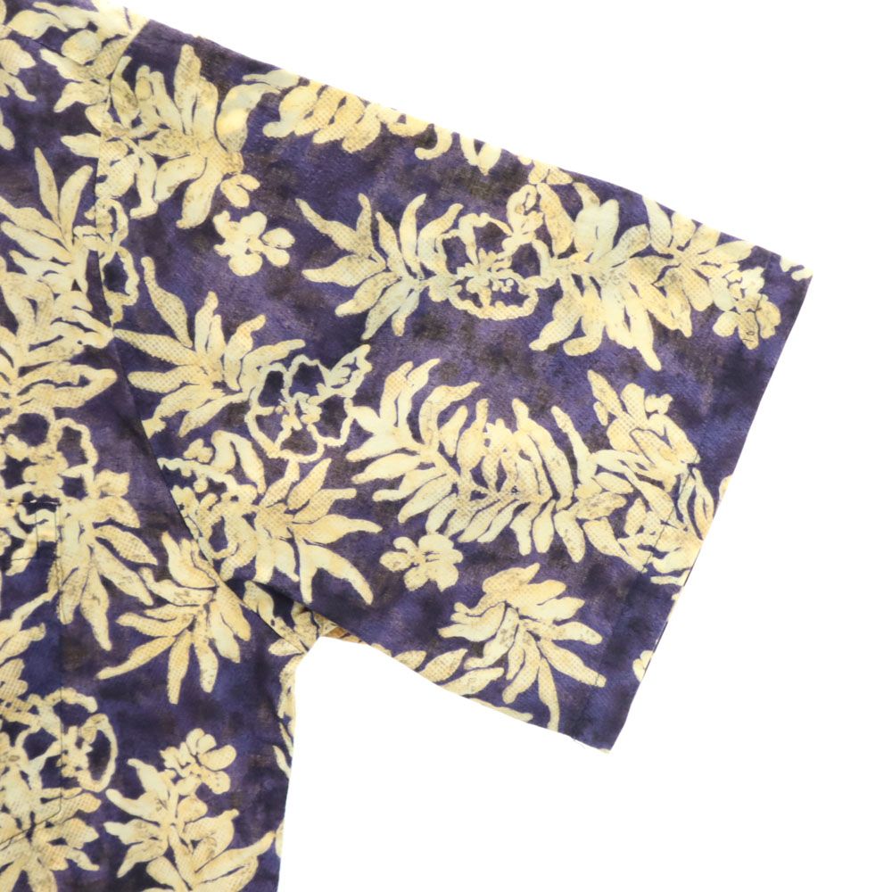 The Hawaiian Original ハワイアンオリジナル 80s 90s ハワイ製 オールド 総柄 半袖 シャツ M イエロー系 メンズ