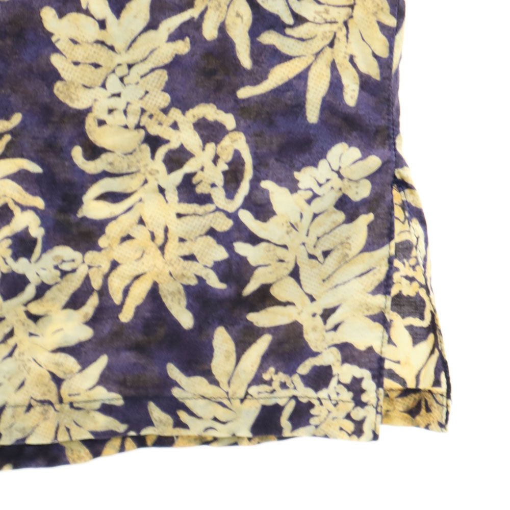 The Hawaiian Original ハワイアンオリジナル 80s 90s ハワイ製 オールド 総柄 半袖 シャツ M イエロー系 メンズ