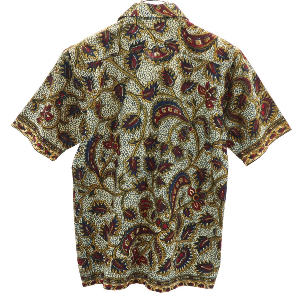 Golden Needle Manhattan ゴールデンニードル 60s ヴィンテージ 総柄 半袖 オープンカラーシャツ M ブラウン系 メンズ