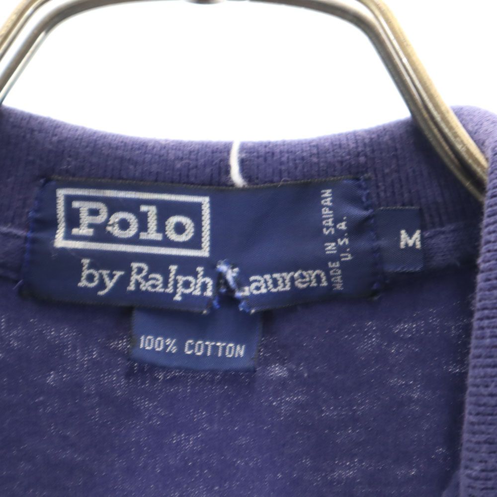Polo by Ralph Lauren ポロバイラルフローレン USA製 半袖 ポロシャツ M ネイビー メンズ