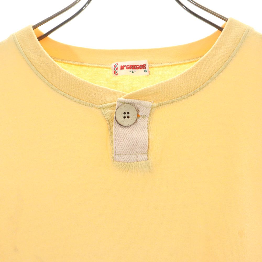マックレガー 日本製 半袖 ヘンリーネック Tシャツ L イエロー系 McGregor メンズ