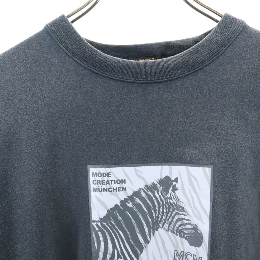 MCM エムシーエム プリント 半袖 Tシャツ M グレー系 メンズ