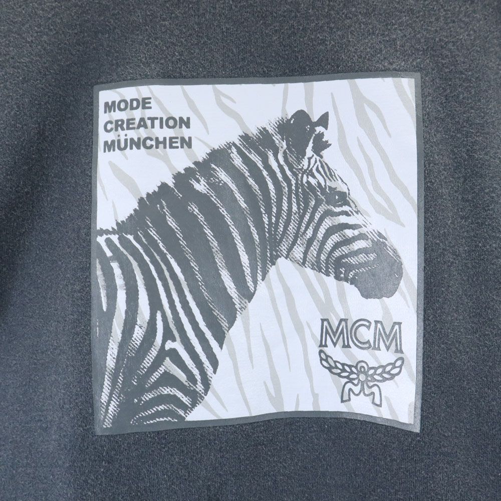 MCM エムシーエム プリント 半袖 Tシャツ M グレー系 メンズ