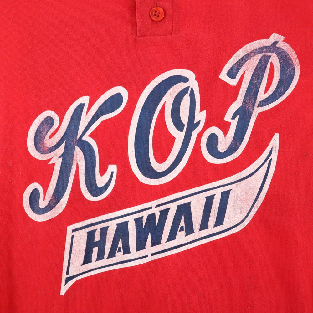 wilson ウィルソン 70s USA製 ヴィンテージ 半袖 ヘンリーネック Tシャツ L レッド系 メンズ