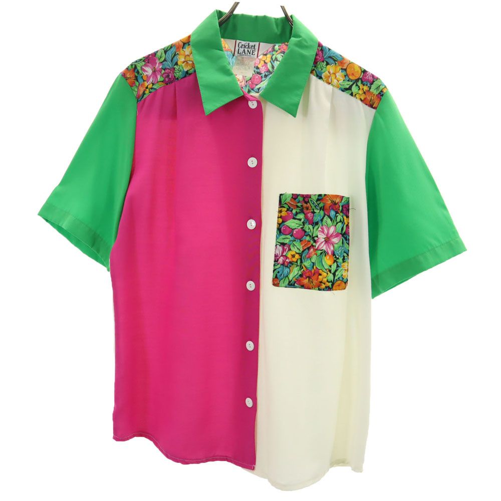 Cricket LANE 80s USA製 半袖 シャツ 12 ピンク 他 レディース