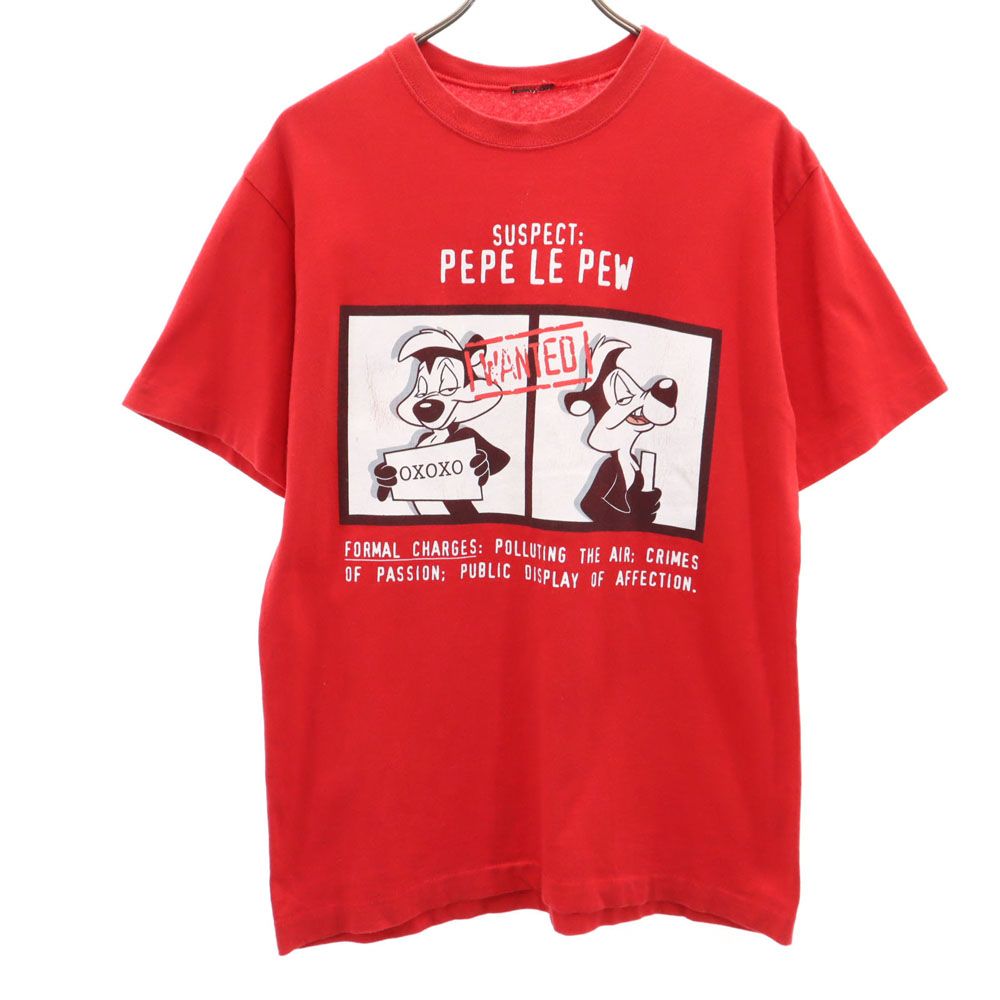 OLD オールド 90s 半袖 ペペ・ル・ピュー Tシャツ レッド PEPE LE PEW メンズ