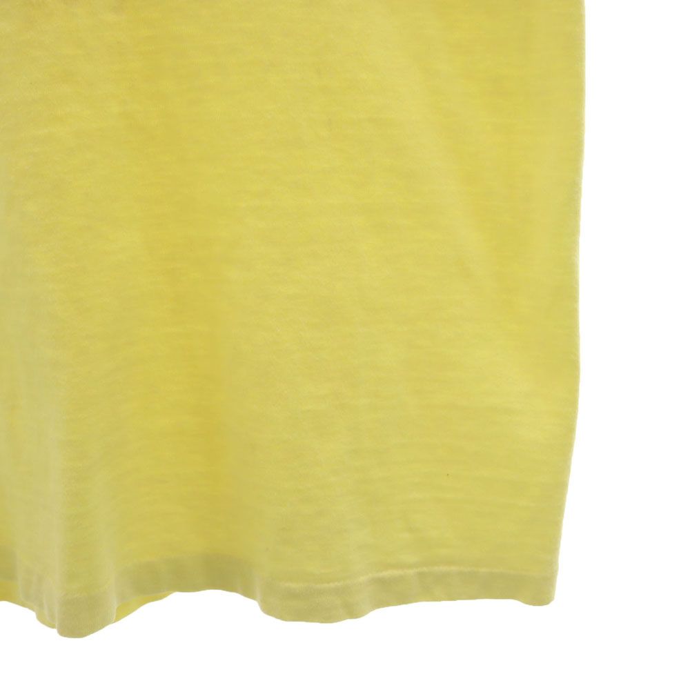 Hanes ヘインズ 70s USA製 ヴィンテージ プリント 半袖 Tシャツ M 38-40 イエロー メンズ