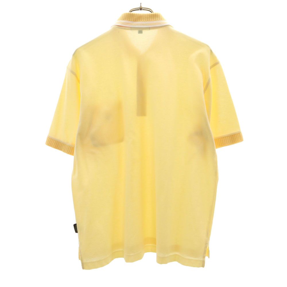KENZO GOLF ケンゾーゴルフ 90s 日本製 オールド ゴルフ 半袖 ポロシャツ 3 イエロー 鹿の子 メンズ